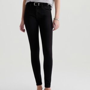 AG women’s Black velvet “The Legging” skinny jean.